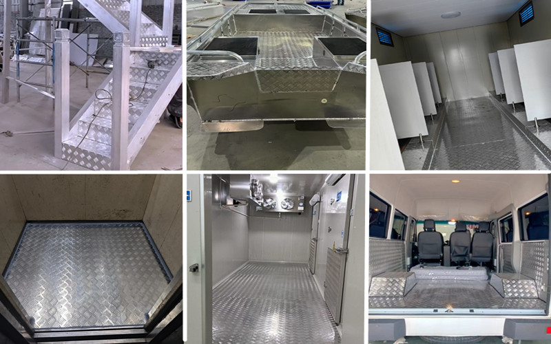 five bar aluminum tread plate