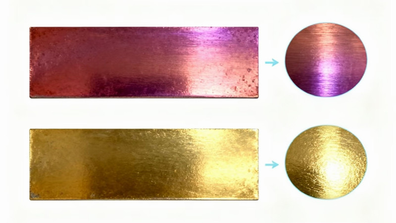 How to tell the difference between copper and brass?