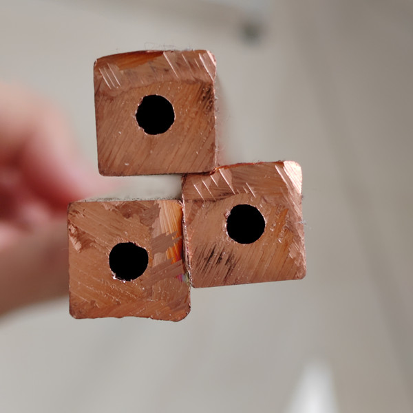 EN 13605 Cu-OF (CW008A) Square Hollow Copper Tube Conductor