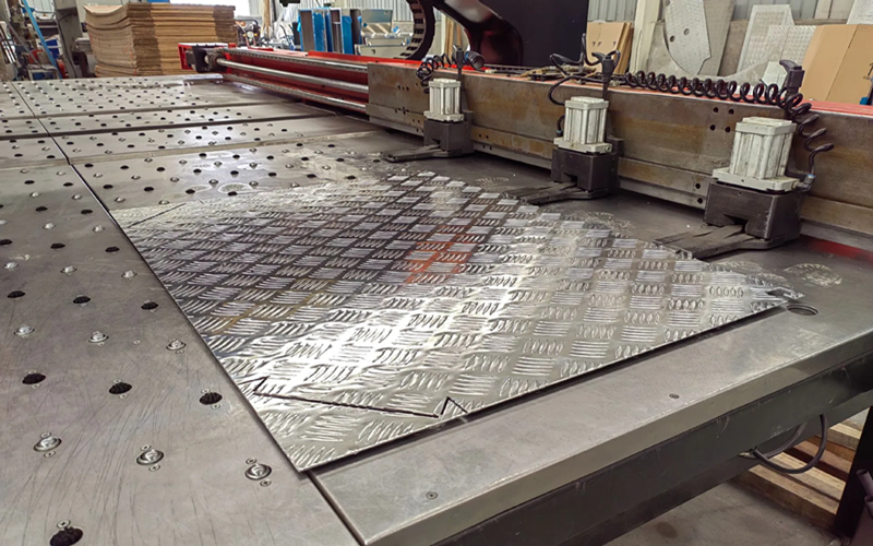 How do you clean aluminum tread plate?
